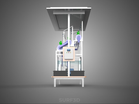 HYDROPONIC PANEL SOLAR CELL POWERED FARM PLANT WATER PUMP SPRAY 3D 模型