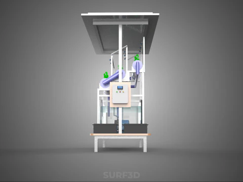 HYDROPONIC PANEL SOLAR CELL POWERED FARM PLANT WATER PUMP SPRAY 3D Model