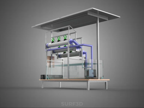 HYDROPONIC PANEL SOLAR CELL POWERED FARM PLANT WATER PUMP SPRAY 3D Model