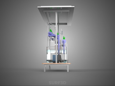 HYDROPONIC PANEL SOLAR CELL POWERED FARM PLANT WATER PUMP SPRAY 3D 模型