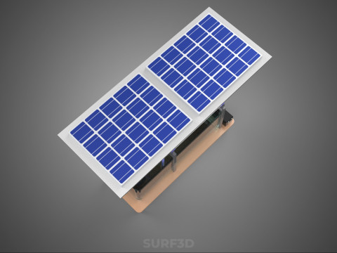HYDROPONIC PANEL SOLAR CELL POWERED FARM PLANT WATER PUMP SPRAY 3D 模型