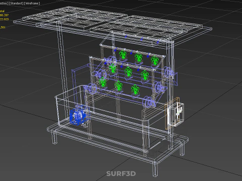 HYDROPONIC PANEL SOLAR CELL POWERED FARM PLANT WATER PUMP SPRAY 3D Model