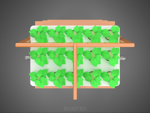 VERTICAL HYDROPONIC SOILLESS PLANT GROWTH WATER TANK RESERVOIR 3D Model