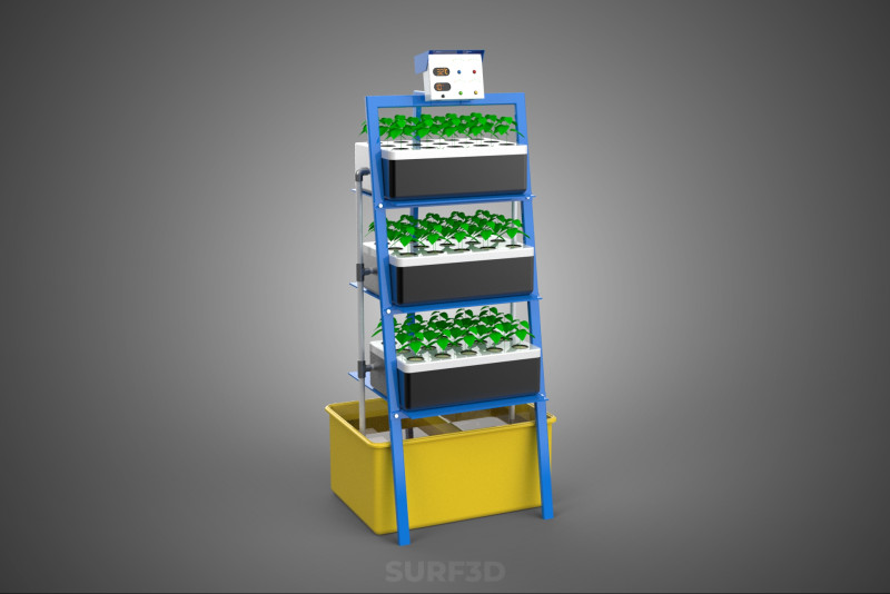 SMART HOME IOT NFT HYDROPONIC PLANT FARM CULTIVATION MONITORING 3D Model .c4d .max .obj .3ds .fbx .stl .blend