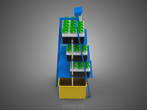 SMART HOME IOT NFT HYDROPONIC PLANT FARM CULTIVATION MONITORING 3D Model