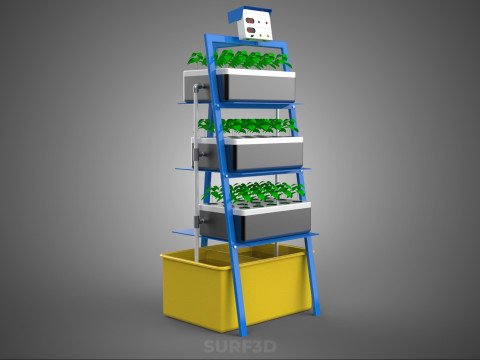 SMART HOME IOT NFT HYDROPONIC PLANT FARM CULTIVATION MONITORING 3D Model