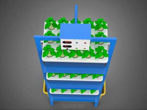 SMART HOME IOT NFT HYDROPONIC PLANT FARM CULTIVATION MONITORING 3D Model