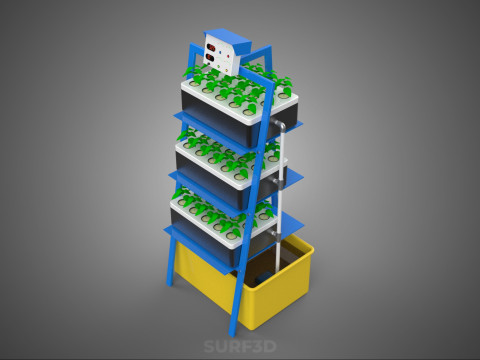 SMART HOME IOT NFT HYDROPONIC PLANT FARM CULTIVATION MONITORING 3D Model