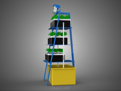 SMART HOME IOT NFT HYDROPONIC PLANT FARM CULTIVATION MONITORING 3D Model