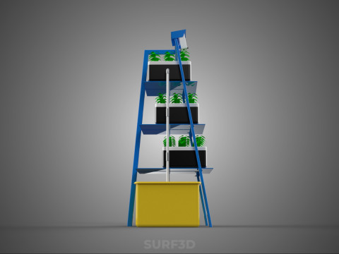 SMART HOME IOT NFT HYDROPONIC PLANT FARM CULTIVATION MONITORING 3D Model