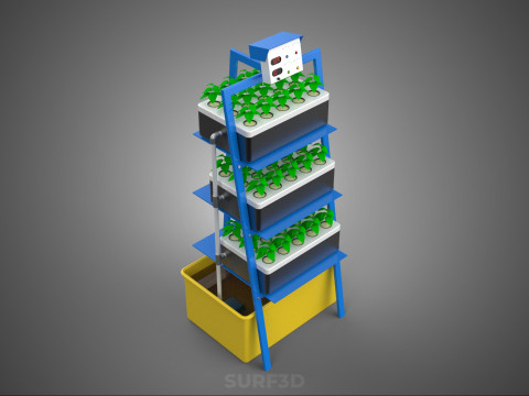 SMART HOME IOT NFT HYDROPONIC PLANT FARM CULTIVATION MONITORING 3D Model