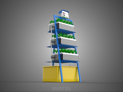 SMART HOME IOT NFT HYDROPONIC PLANT FARM CULTIVATION MONITORING 3D Model