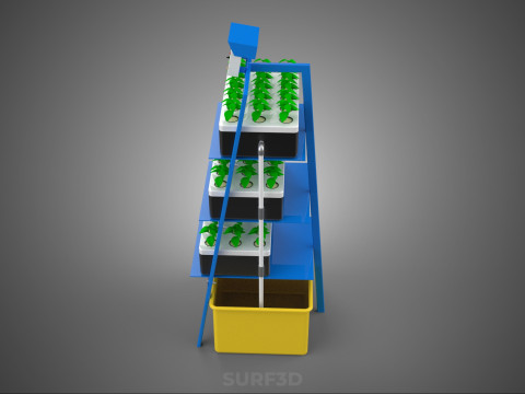 SMART HOME IOT NFT HYDROPONIC PLANT FARM CULTIVATION MONITORING 3D Model