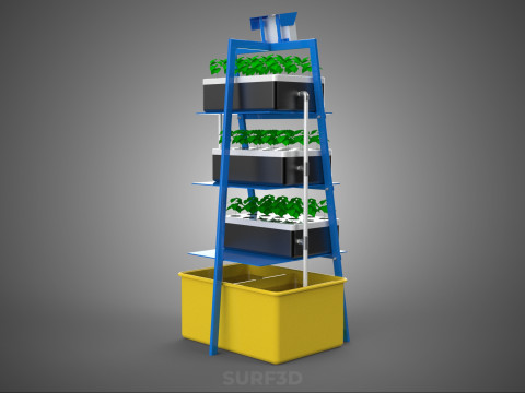 SMART HOME IOT NFT HYDROPONIC PLANT FARM CULTIVATION MONITORING 3D Model