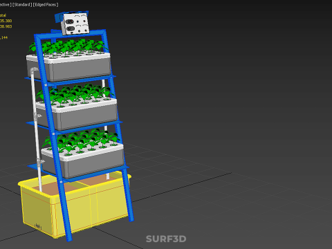 SMART HOME IOT NFT HYDROPONIC PLANT FARM CULTIVATION MONITORING 3D Model
