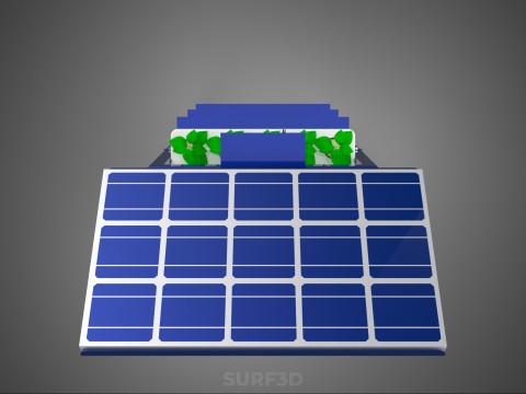 IOT SMART HYDROPONIC SOLAR CELL POWER FARM PLANT WATER NUTRIENT Modèle 3D