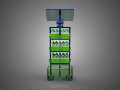 IOT SMART HYDROPONIC SOLAR CELL POWER FARM PLANT WATER NUTRIENT 3D Model