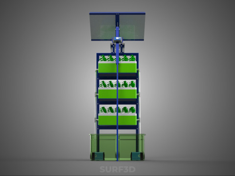 IOT SMART HYDROPONIC SOLAR CELL POWER FARM PLANT WATER NUTRIENT Modèle 3D