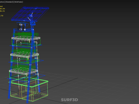 IOT SMART HYDROPONIC SOLAR CELL POWER FARM PLANT WATER NUTRIENT Modèle 3D