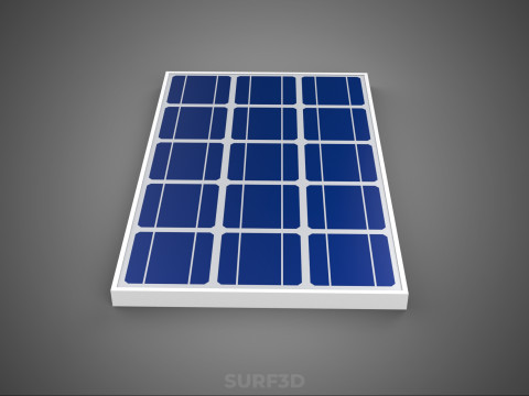 RECTANGULAR SOLAR CELL PHOTOVOLTAIC PANEL RENEWABLE SUN ENERGY 3D 模型