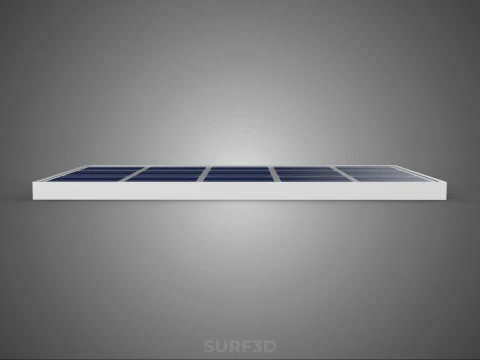RECTANGULAR SOLAR CELL PHOTOVOLTAIC PANEL RENEWABLE SUN ENERGY 3D Model