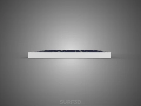 RECTANGULAR SOLAR CELL PHOTOVOLTAIC PANEL RENEWABLE SUN ENERGY 3D Model