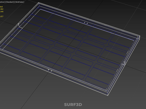 RECTANGULAR SOLAR CELL PHOTOVOLTAIC PANEL RENEWABLE SUN ENERGY 3D 模型