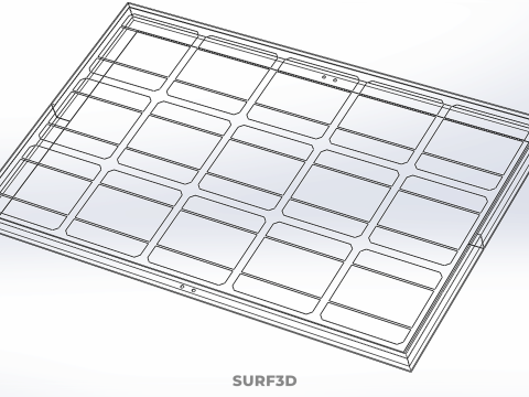 RECTANGULAR SOLAR CELL PHOTOVOLTAIC PANEL RENEWABLE SUN ENERGY 3D 模型