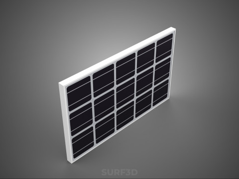 STANDARD SOLAR CELL PHOTOVOLTAIC PANEL RENEWABLE SUNLIGHT ENERGY 3D मॉडल