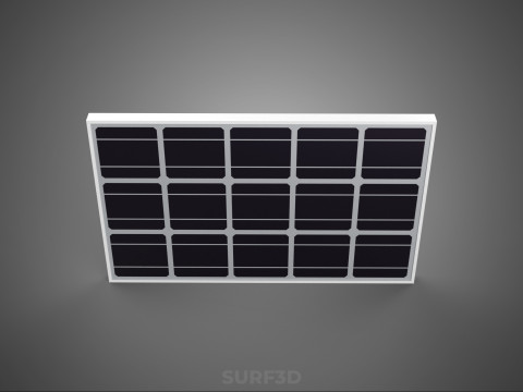 STANDARD SOLAR CELL PHOTOVOLTAIC PANEL RENEWABLE SUNLIGHT ENERGY 3D मॉडल