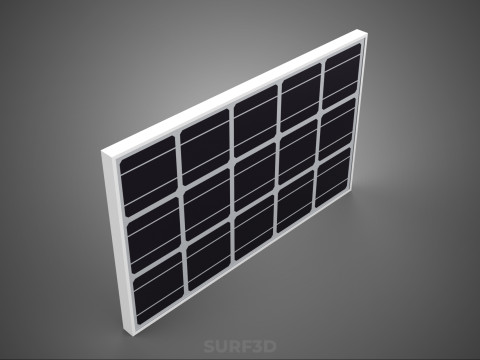 STANDARD SOLAR CELL PHOTOVOLTAIC PANEL RENEWABLE SUNLIGHT ENERGY 3D मॉडल