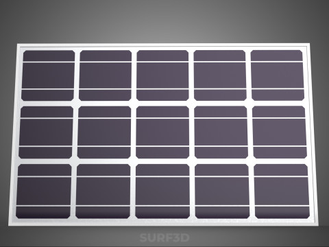 STANDARD SOLAR CELL PHOTOVOLTAIC PANEL RENEWABLE SUNLIGHT ENERGY 3D मॉडल
