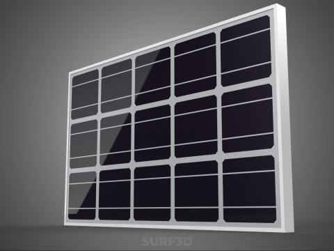 STANDARD SOLAR CELL PHOTOVOLTAIC PANEL RENEWABLE SUNLIGHT ENERGY 3D मॉडल