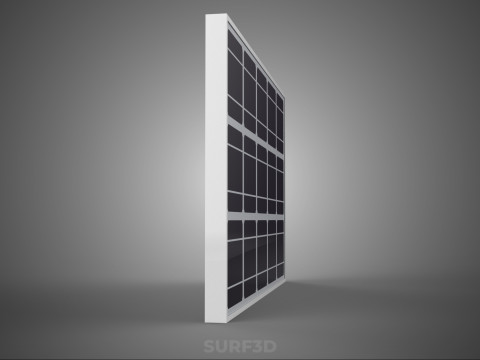 STANDARD SOLAR CELL PHOTOVOLTAIC PANEL RENEWABLE SUNLIGHT ENERGY 3D मॉडल