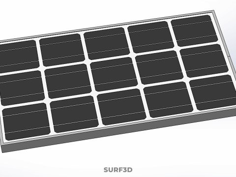STANDARD SOLAR CELL PHOTOVOLTAIC PANEL RENEWABLE SUNLIGHT ENERGY 3D मॉडल