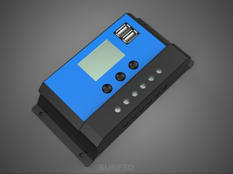 SOLAR CELL PANEL CONTROLLER BATTERY CHARGE PWM PV REGULATOR USB Modèle 3D