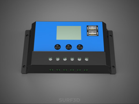 SOLAR CELL PANEL CONTROLLER BATTERY CHARGE PWM PV REGULATOR USB Modèle 3D