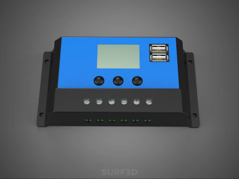 SOLAR CELL PANEL CONTROLLER BATTERY CHARGE PWM PV REGULATOR USB 3D Model