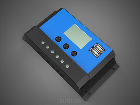 SOLAR CELL PANEL CONTROLLER BATTERY CHARGE PWM PV REGULATOR USB Modèle 3D