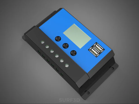 SOLAR CELL PANEL CONTROLLER BATTERY CHARGE PWM PV REGULATOR USB 3D Model