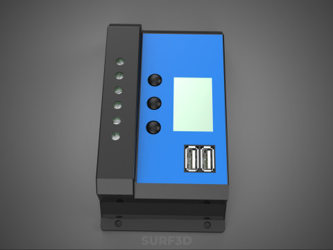 SOLAR CELL PANEL CONTROLLER BATTERY CHARGE PWM PV REGULATOR USB Modèle 3D