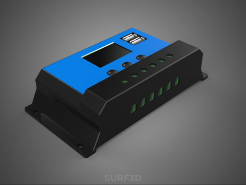 SOLAR CELL PANEL CONTROLLER BATTERY CHARGE PWM PV REGULATOR USB Modèle 3D