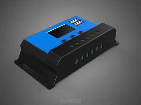SOLAR CELL PANEL CONTROLLER BATTERY CHARGE PWM PV REGULATOR USB 3D Model
