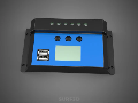 SOLAR CELL PANEL CONTROLLER BATTERY CHARGE PWM PV REGULATOR USB 3D Model