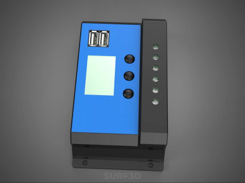 SOLAR CELL PANEL CONTROLLER BATTERY CHARGE PWM PV REGULATOR USB 3D Model
