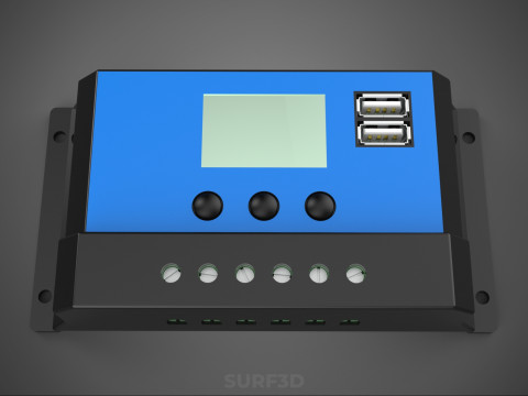 SOLAR CELL PANEL CONTROLLER BATTERY CHARGE PWM PV REGULATOR USB Modèle 3D