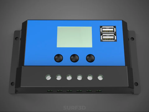 SOLAR CELL PANEL CONTROLLER BATTERY CHARGE PWM PV REGULATOR USB 3D Model