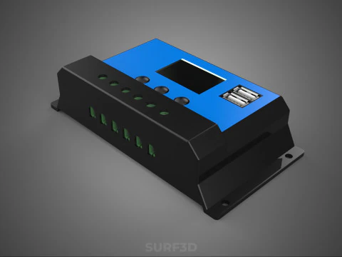 SOLAR CELL PANEL CONTROLLER BATTERY CHARGE PWM PV REGULATOR USB 3D Model