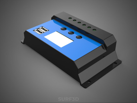 SOLAR CELL PANEL CONTROLLER BATTERY CHARGE PWM PV REGULATOR USB Modèle 3D