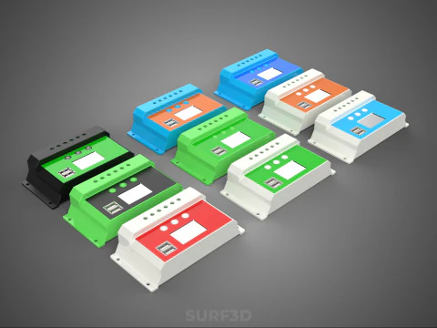 MULTI COLOR SOLAR CELL PANEL CONTROLLER BATTERY CHARGE REGULATOR 3D Model